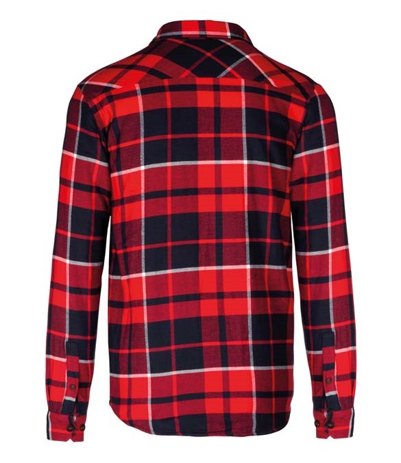 Sherpa-lined checked shirt jacket