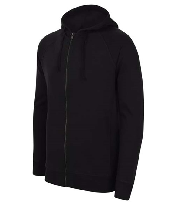 Unisex slim-fit zip-through hoodie