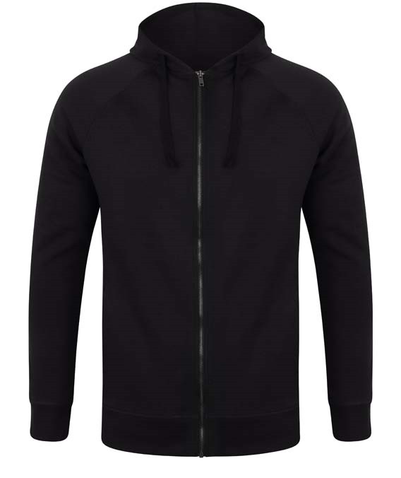 Unisex slim-fit zip-through hoodie