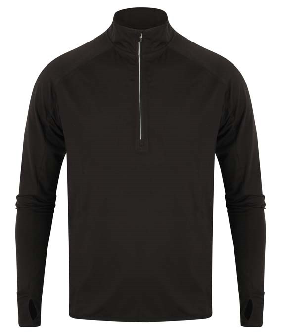 Long-sleeved &#188; zip top