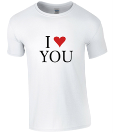 Women's 'I Love You' T-Shirt - Printed