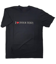 Men's 'I Love .....' T-Shirt - Printed