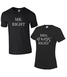 Mr & Mrs T-Shirts - Printed